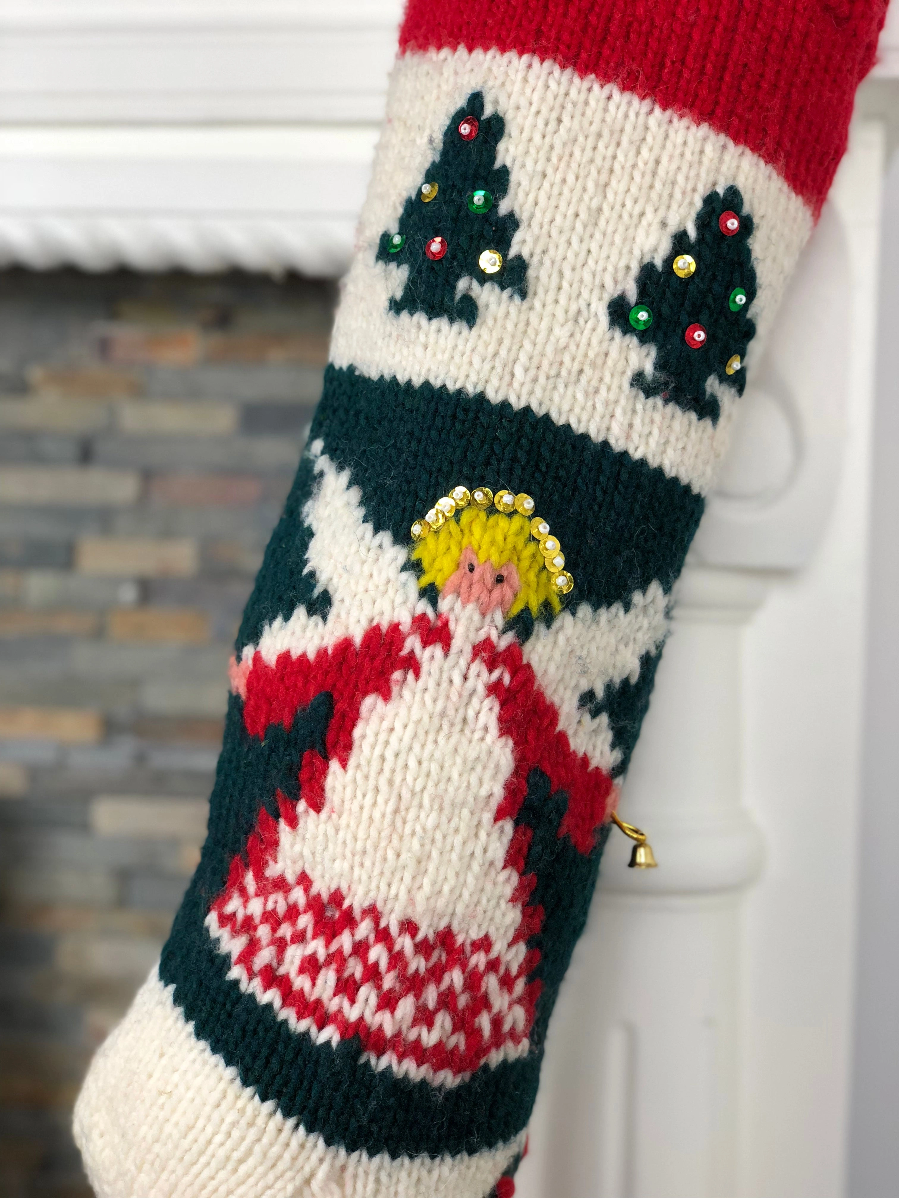 Angel Wing Christmas Stocking Awaiting Santa's Magic Personalized for Your Little One Festive & Sweet!