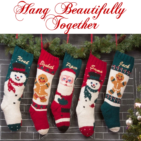 Cozy Gingerbread Christmas Stocking: Handmade Knit Wool Holiday Cheer!