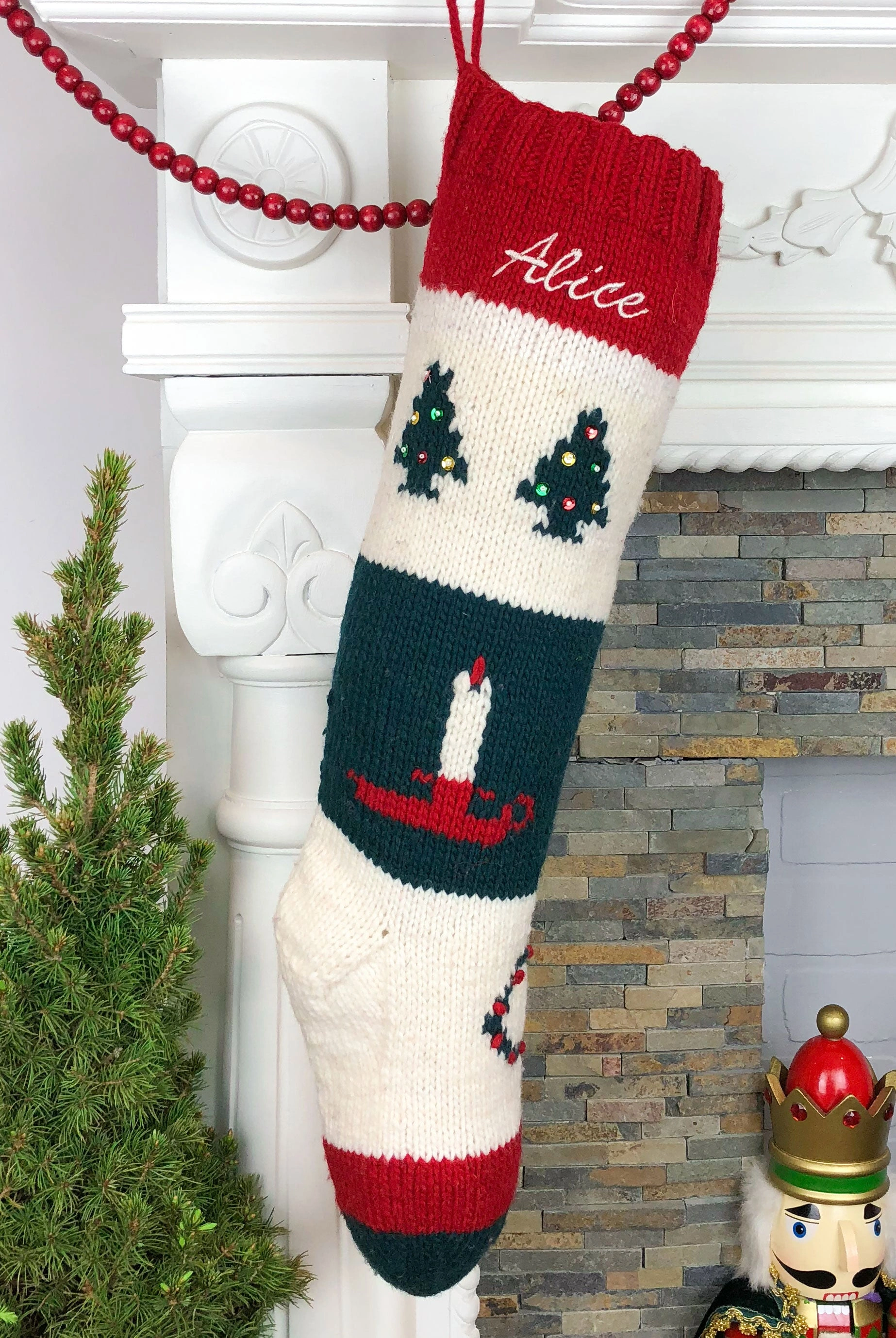 Cozy Bernat Hand Knit Christmas Stocking – Make It Festive & Unique!
