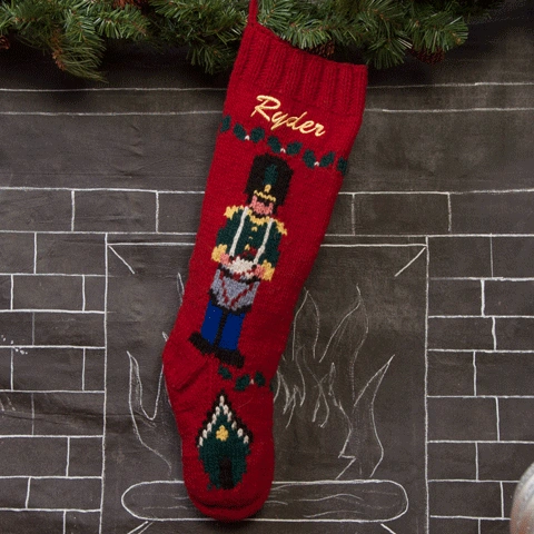 Cozy Drummer Boy Wool Stocking Handmade Christmas Cheer!